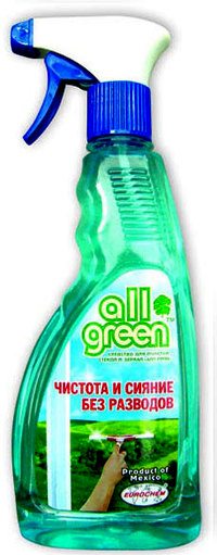 All Green Моющее средство для стекол и зеркал «Чистота и сияние»  Химия